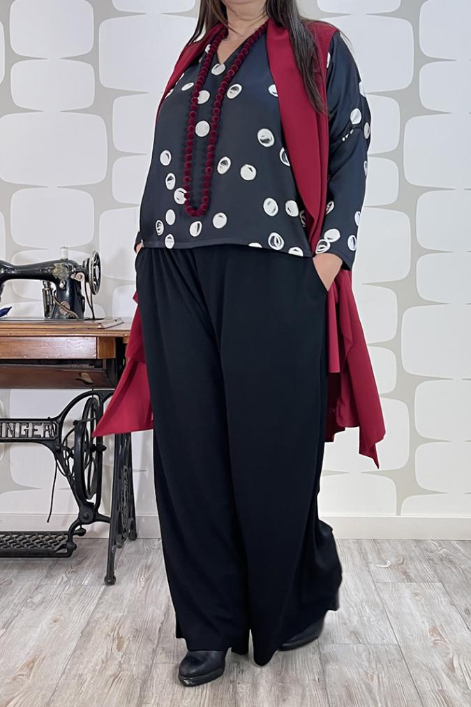 Gilet claire rosso curvy fabbrica di giuggiole abbigliamento femminile online e roma