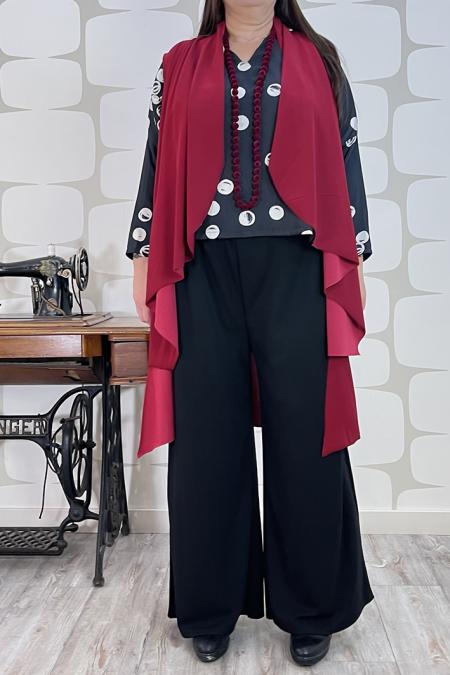 Gilet claire rosso curvy fabbrica di giuggiole abbigliamento femminile online e roma
