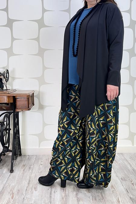 cardigan jill nero curvy fabbrica di giuggiole abbigliamento femminile online e roma