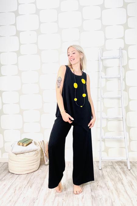 outfit completo summer sartoriale nero